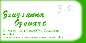 zsuzsanna ozsvart business card